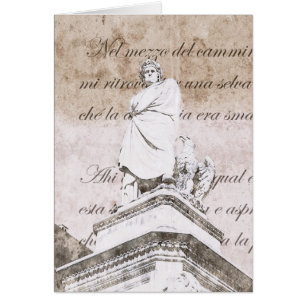 Dante Alighieri avec des vers de l'enfer, C divin