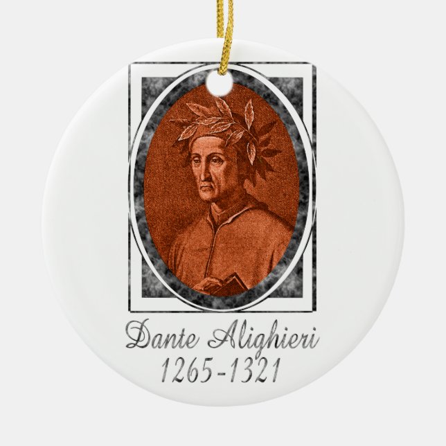 Dante Alighieri Ceramic Ornament (Front)