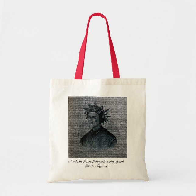 Dante Alighieri Portrait Tote Bag (Front)