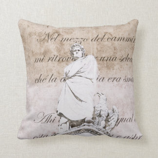 Dante alighieri with Divine comedy, Inferno verses Throw Pillow