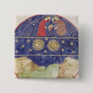 Dante and Beatrice 2 Inch Square Button