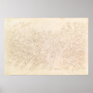 Dante and Beatrice, from Dante's `Divine Poster