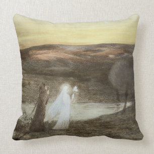 Dante and Beatrice, from 'L'Estampe Moderne', publ Throw Pillow