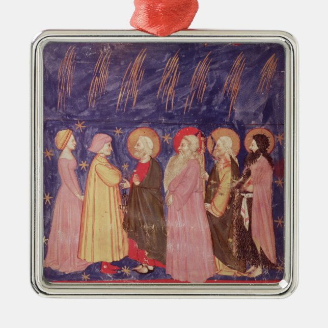 Dante and Beatrice with the Saints of Paradise Metal Ornament (Front)