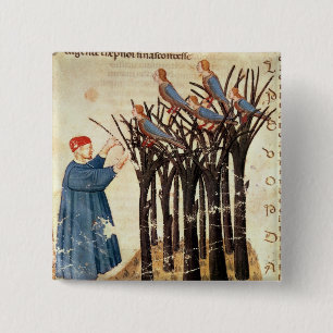 Dante and the Souls Transformed into Birds 2 Inch Square Button
