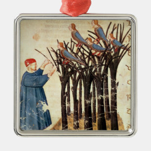 Dante and the Souls Transformed into Birds Metal Ornament