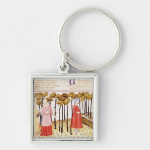 Dante and Virgil at the Summit of Purgatory Keychain