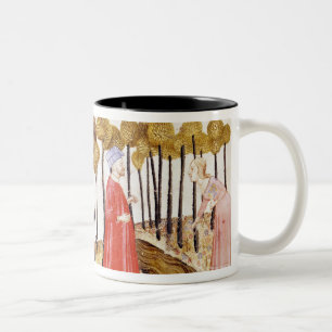 Dante and Virgil  at the Summit of Purgatory Two-Tone Coffee Mug