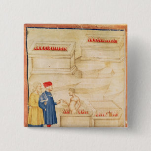 Dante and Virgil discover Count Ugolino 2 Inch Square Button