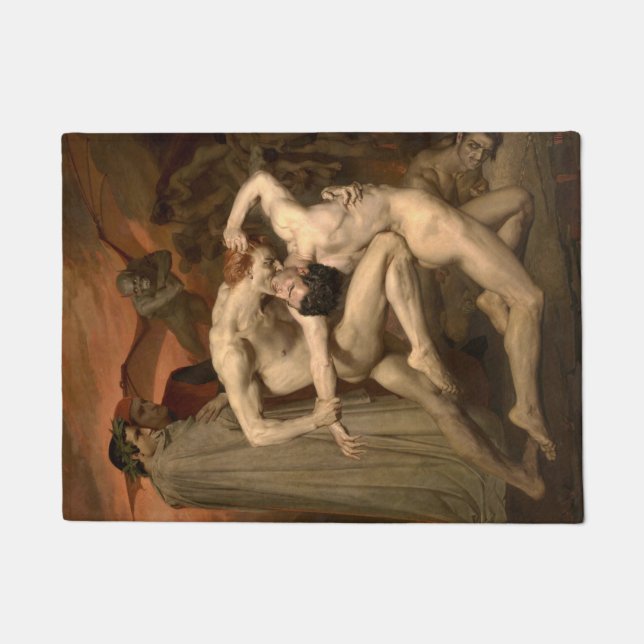 Dante and Virgil in Hell (by Bouguereau) Doormat (Front)