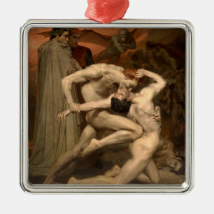 Dante and Virgil in Hell (by Bouguereau) Metal Ornament