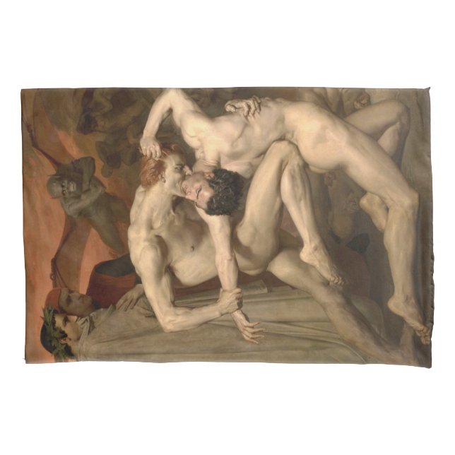 Dante and Virgil in Hell (by Bouguereau) Pillowcase (Front-Left)