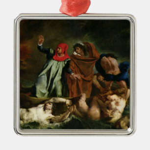Dante  and Virgil  in the Underworld, 1822 Metal Ornament