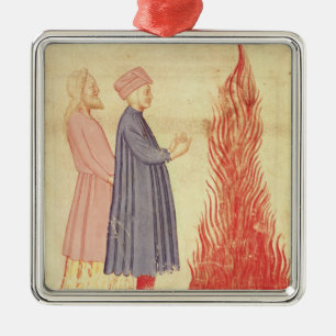 Dante and Virgil  recognise Ulysees Metal Ornament