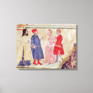 Dante and Virgil with Francesca da Rimini Canvas Print