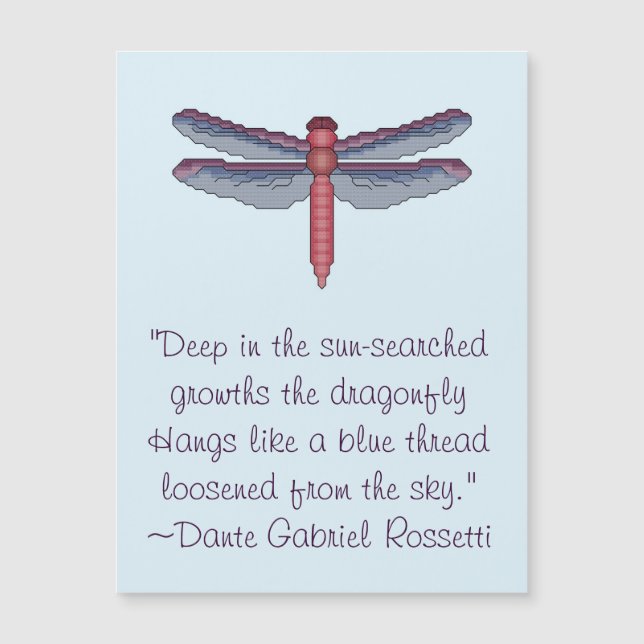 Dante Gabriel Rosetti Dragonfly Quote (Front)