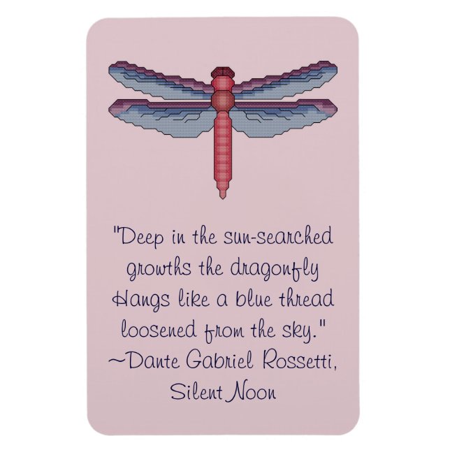 Dante Gabriel Rossetti Dragonfly Magnet (Vertical)
