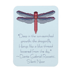 Dante Gabriel Rossetti Dragonfly Quote Magnet