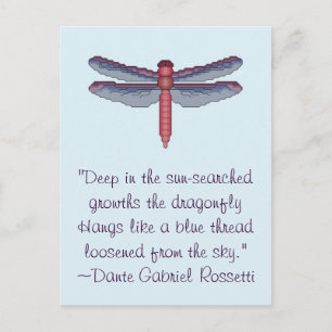 Dante Gabriel Rossetti Dragonfly Quote Postcard