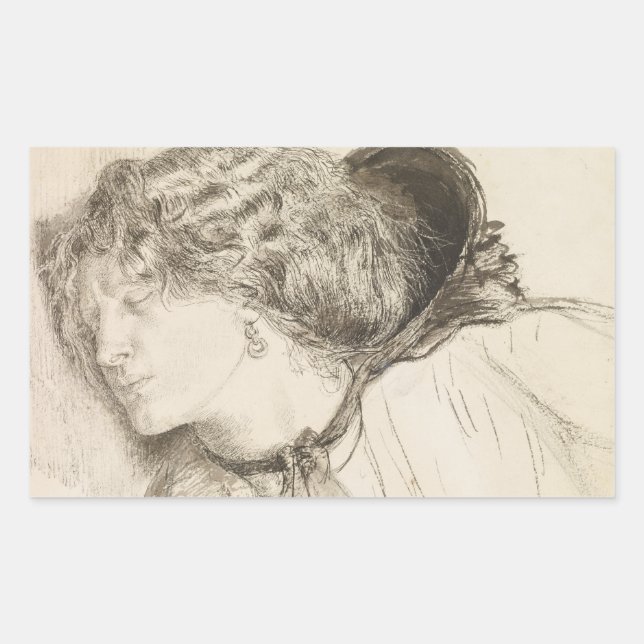 Dante Gabriel Rossetti - Found -Study for the Head Sticker (Front)