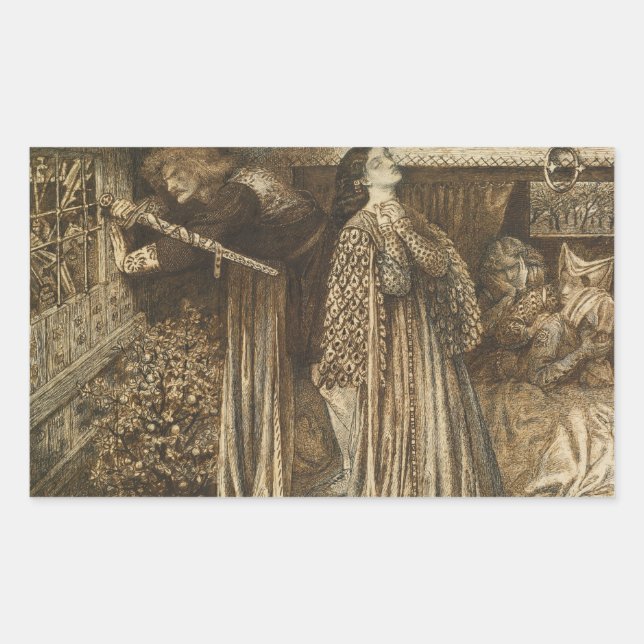 Dante Gabriel Rossetti - Sir Launcelot Sticker (Front)