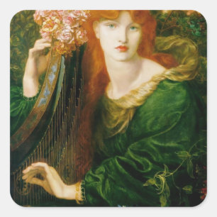 Dante Gabriel Rossetti- The Garland Square Sticker