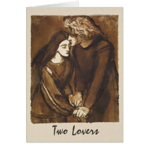 Dante Gabriel Rossetti Two lovers 1850 Card