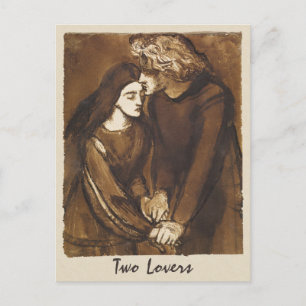 Dante Gabriel Rossetti Two lovers 1850 Postcard