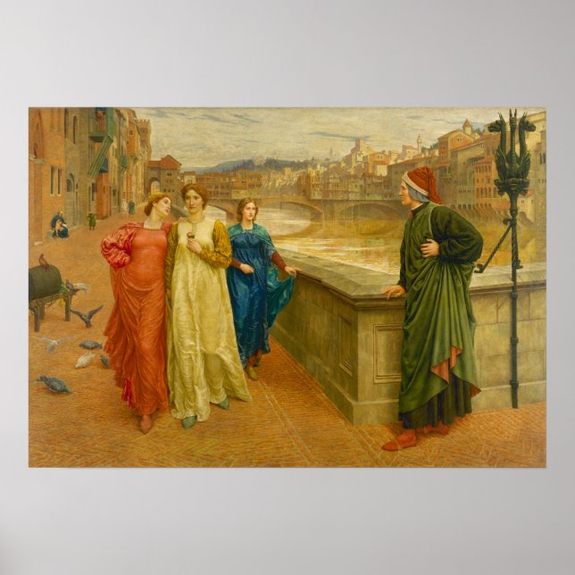 Dante Meeting Beatrice Poster (Front)