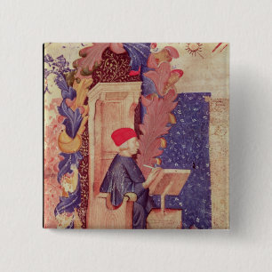 Dante writing 'The Divine Comedy' 2 Inch Square Button