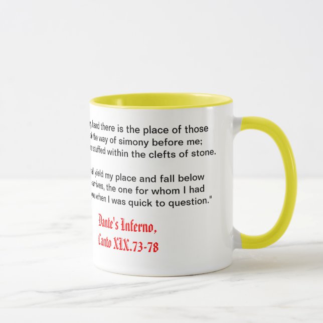 Dante's Inferno, Canto XIX Mug (Right)