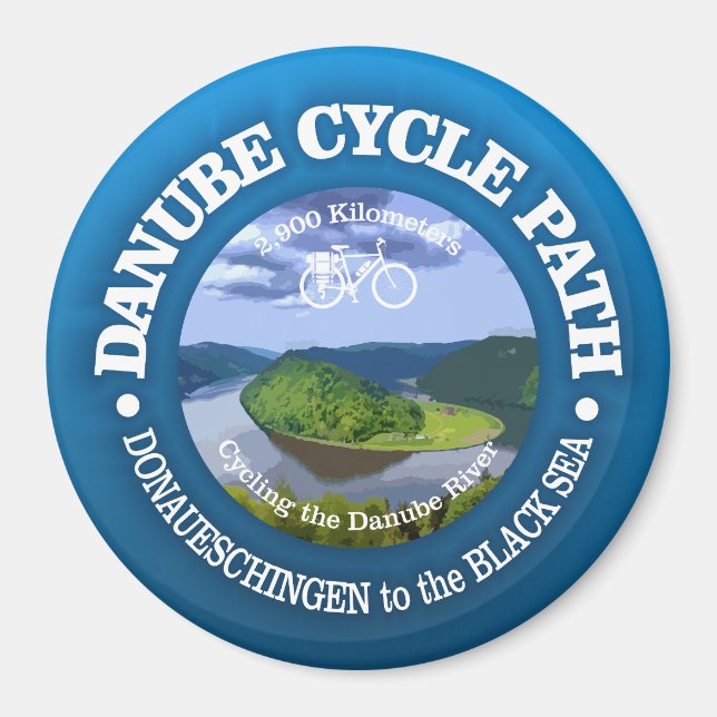 Danube Cycle Path (cycling c) Magnet (Front)