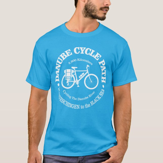Danube Cycle Path (cycling) T-Shirt (Front)