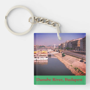 Danube River, Budapest, Hungary Keychain