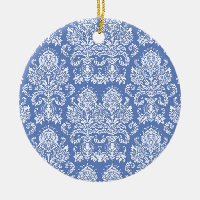 Danube Victorian Damask Ceramic Ornament (Front)
