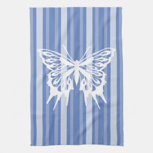 Danube Victorian Stripe with Butterfly Kitchen Towel