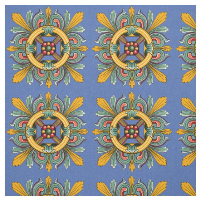 Danube Victorian Tile Design Fabric (Swatch)