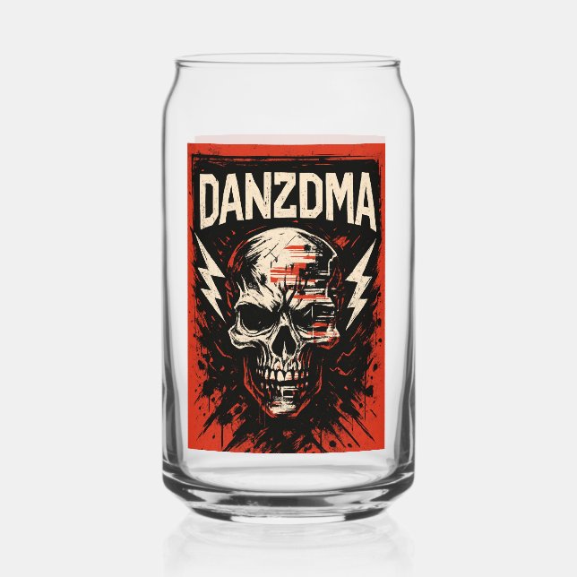 DANZDMA – Comic Ink Chaos Printed Can Glass (Front)