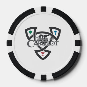 DAoC Knot Clay Poker Chips, Black Striped Edge Chips
