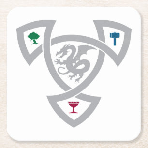 DAoC Square Coaster with Knot