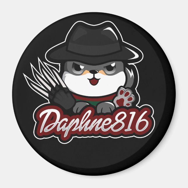 Daphné 816 Aimant d'Halloween - Noir (Devant)