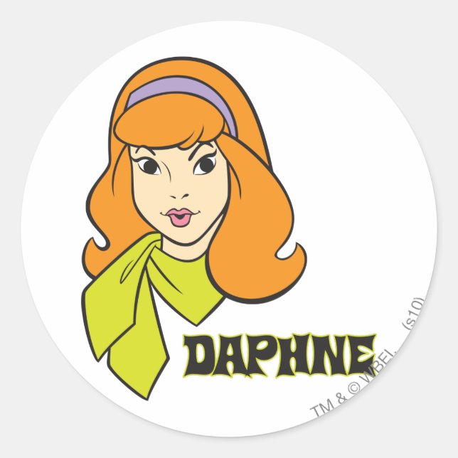 Daphne Name Graphic Classic Round Sticker (Front)
