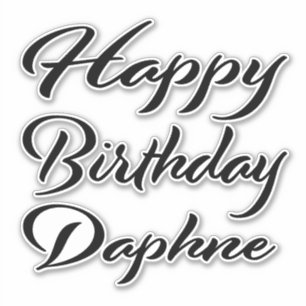 Daphne Name Vorname black Sticker Geburtstag