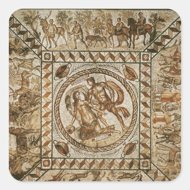 Daphne pursued by Apollo Square Sticker (Front)