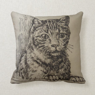 Daphne the Cat Throw Pillow
