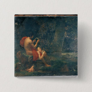 Daphnis and Chloe, 1824-25 2 Inch Square Button
