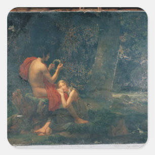 Daphnis and Chloe, 1824-25 Square Sticker