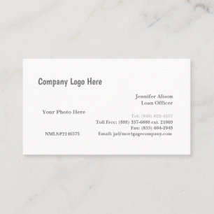 D'appel Agent de prêt / Hypothèque / Carte de visite immob