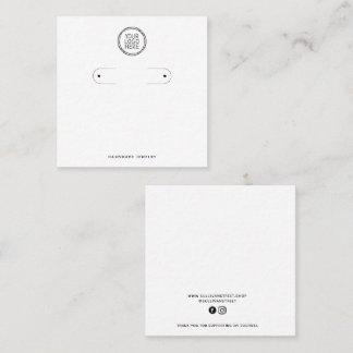 D'appel Ajouter votre logo Boucle Boucles d'oreilles Carte