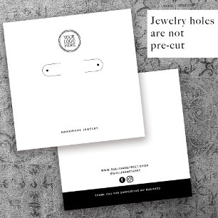 D'appel Ajouter votre logo Boucle Boucles d'oreilles Carte